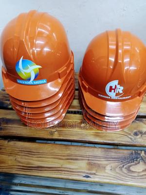 Orange Safety Head Plastic Helmets - thumbnail 2
