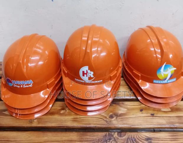 Orange Safety Head Plastic Helmets - thumbnail 2