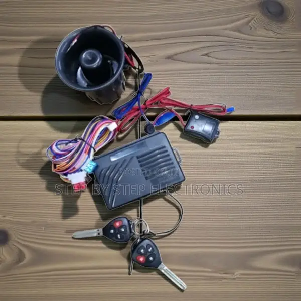 Durable Universal Car Alarm System With Two Flip Keys and Siren