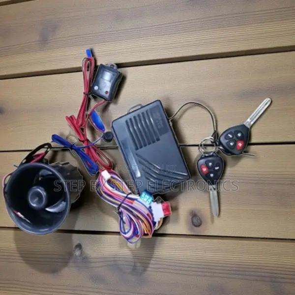 Complete Car Security System With Two Remote Controls and Loud Siren