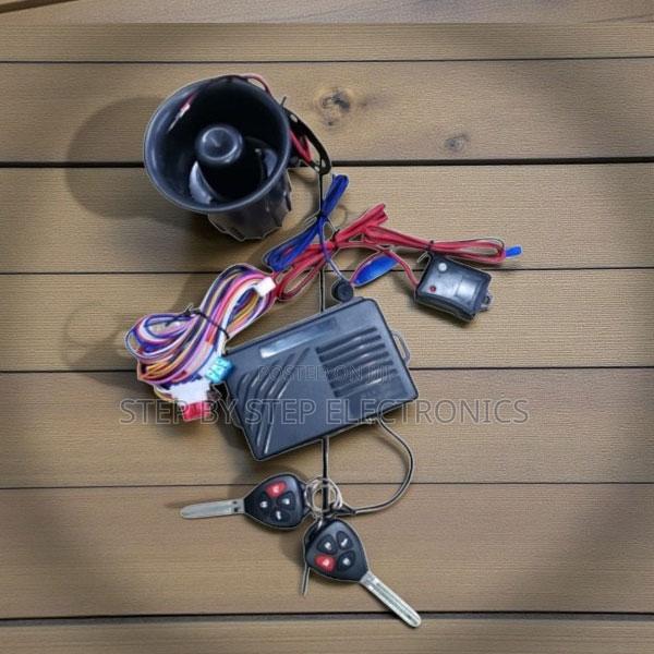 Universal New Car Burglar Alarm Kit With Two Flip Keys and Loud Siren