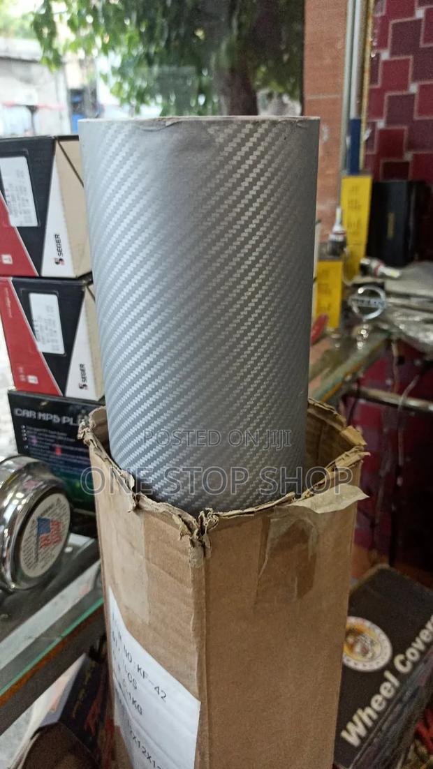 Silver Carbon Finish Style Vinyl Wrap 1.5mx1m