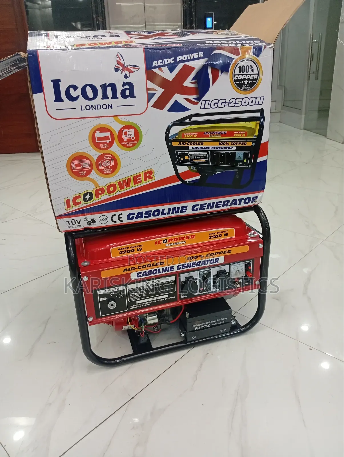 2.5kva Icona Air-Cooled Gasoline Generator With Key Start