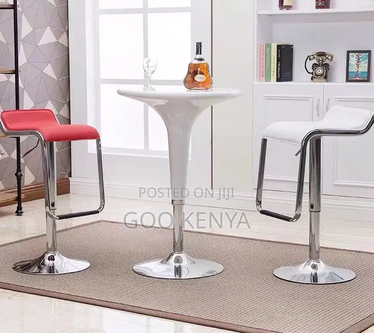 Home Stool; Adjustable Metal Counter Stool With Seat and Swivel Base