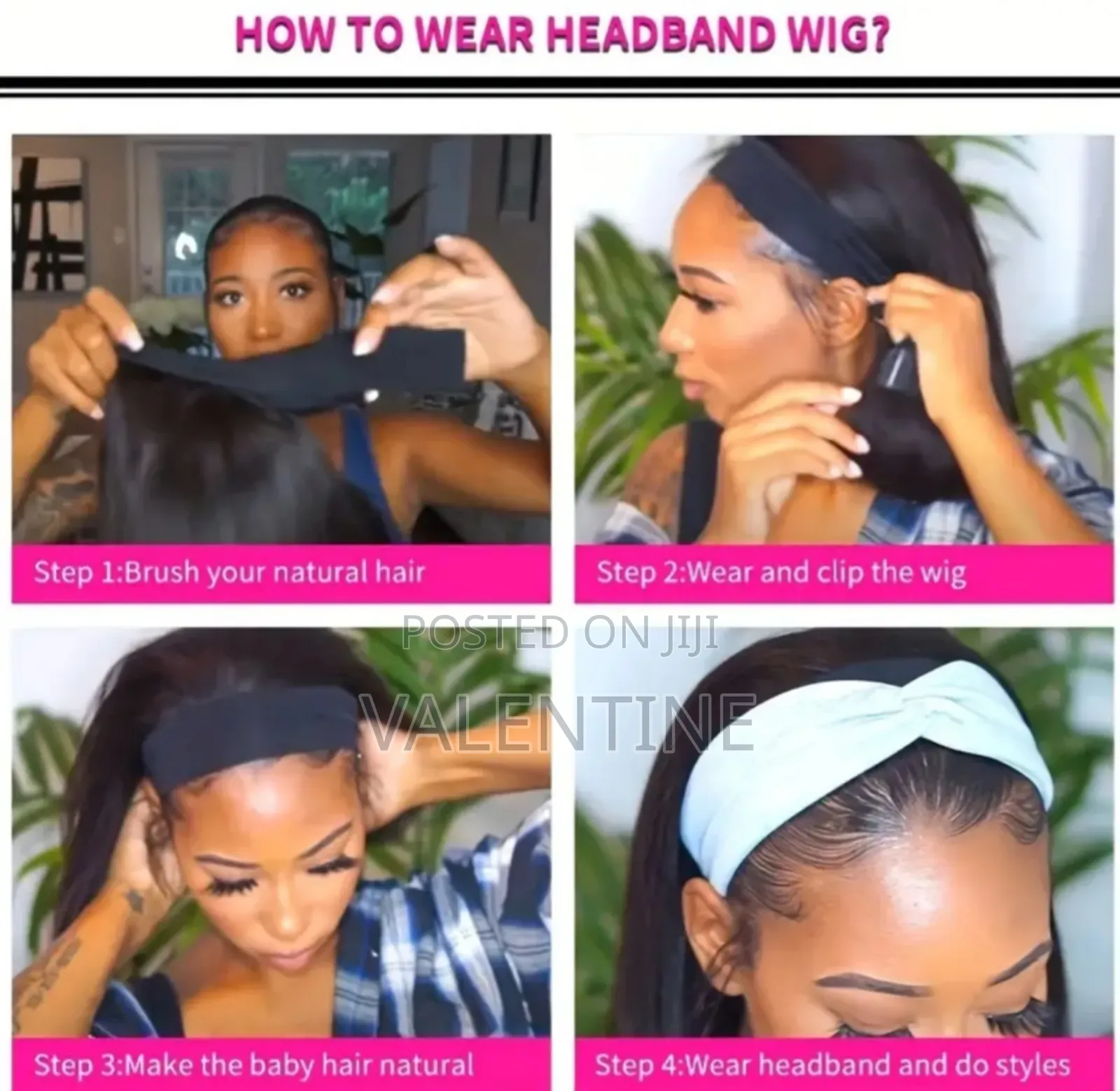 Headband Wig Short Bob Wigs