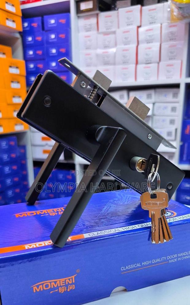 Moment Black Door Lock - main view