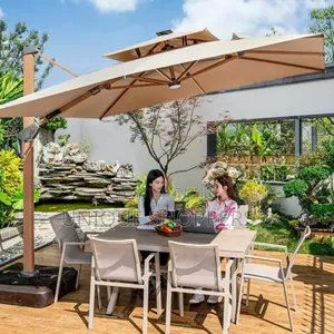 High Quality 3m High Quality Canvas Outdoor Umbrella