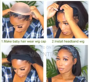 Short Bob Wig With Headband For Women