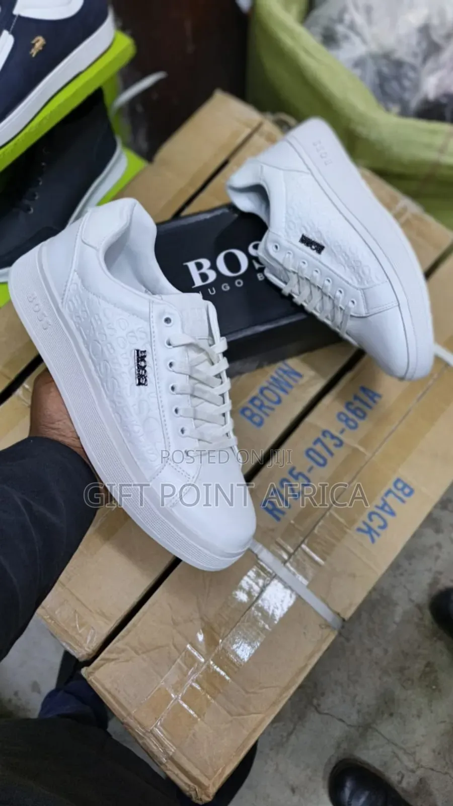 Boss Casual Smart Shoes For Men Available In White Color Way
