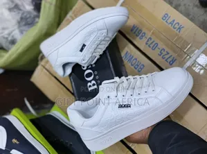 Boss Casual Smart Shoes For Men Available In White Color Way