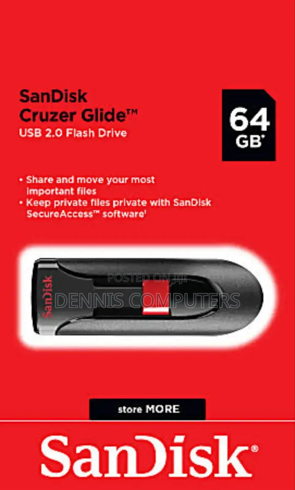 Sandisk Cruzer Glide 3.0 Usb Flash Drive 64gb