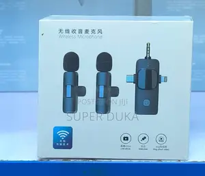 Dual Wireless Lavalier Microphone.2-in-1 Clip-on Lapel Receiver
