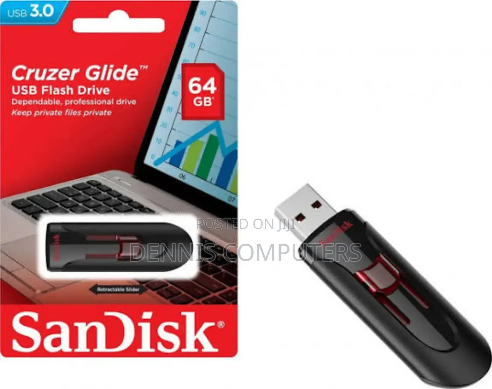 Sandisk Cruzer Glide 3.0 Usb Flash Drive 64gb