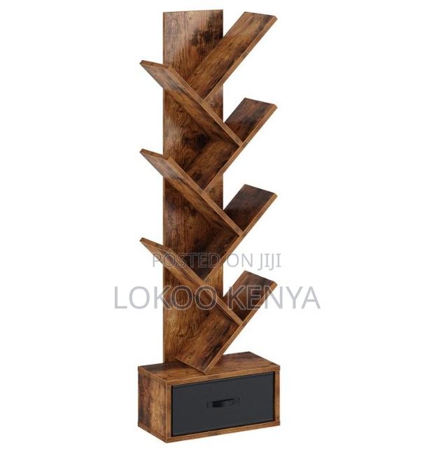 Bookshelf; 8 Tier Standing Wooden Display Office Bookshelf - thumbnail 2