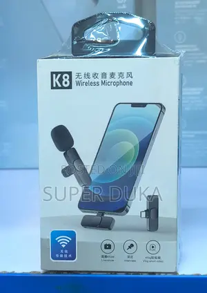 Wireless Lavalier Microphone. Plug Play, Noise-Cancelling Mic