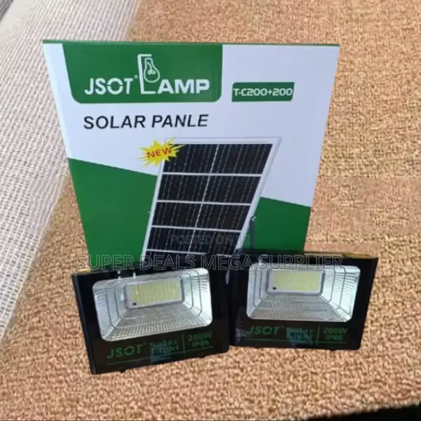 Jsot Dual 300 Watts Solar Floodlight With Remote, High Power Security