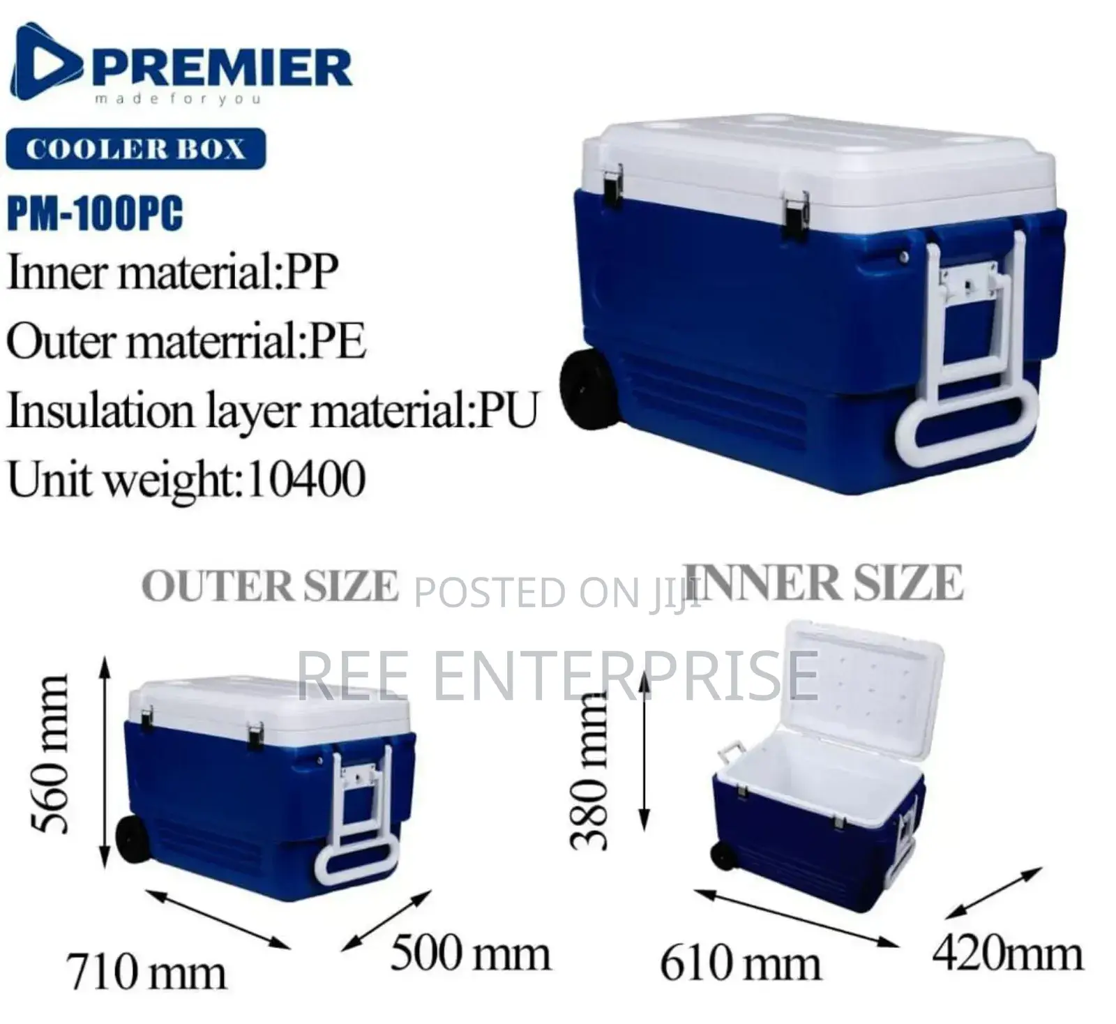 Brand New *Premier 100ltrs Cooler Box