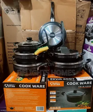 Great Star 14pc Black Cookware Set