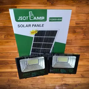Jsot 200w+200w Solar Flood Light 2-in-1 Outdoor Remote Security Light