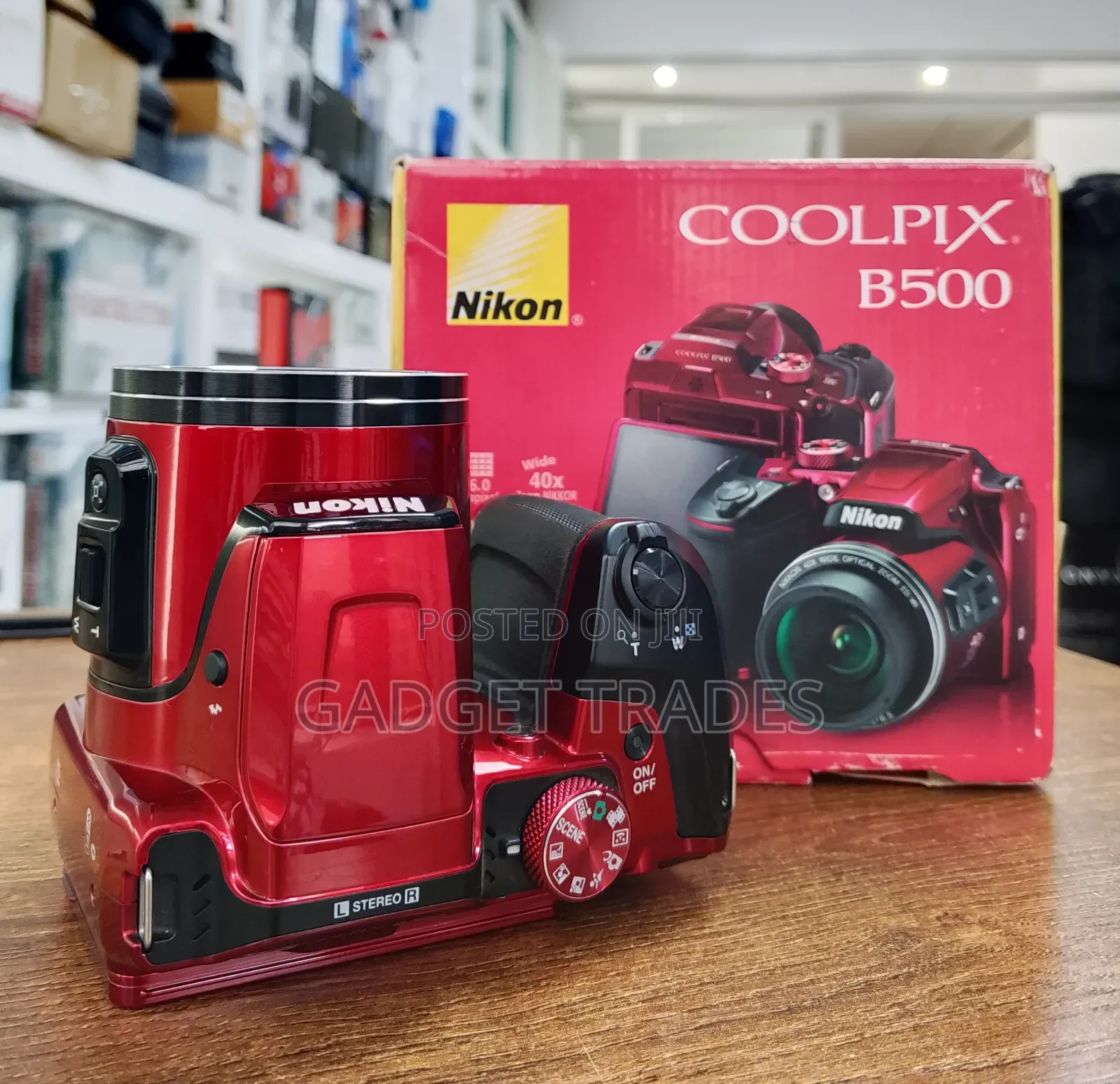 Nikon Coolpix B500 Digital Camera (Red)