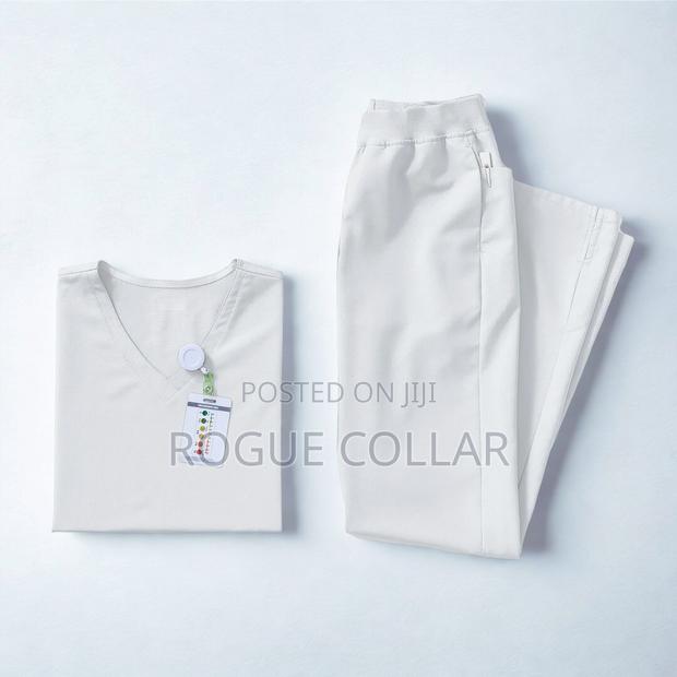 Unisex White Medical Scrubs - Brand New v Neck