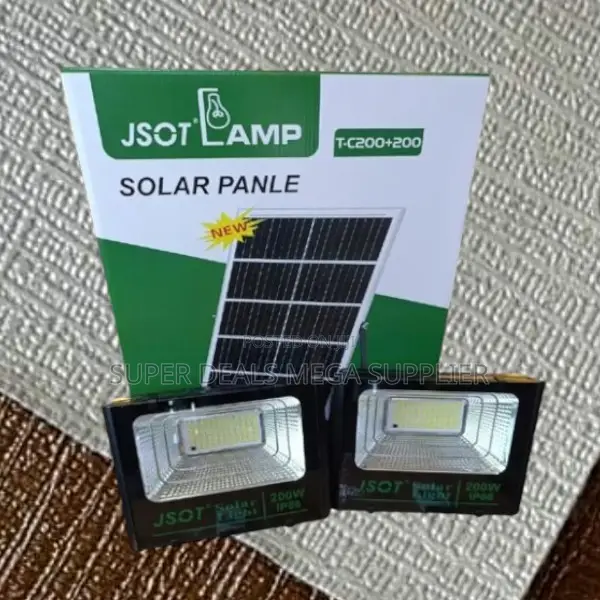 Jsot 2-in-1 Solar Floodlight 200w+200w, Powerful Outdoor Yard Security