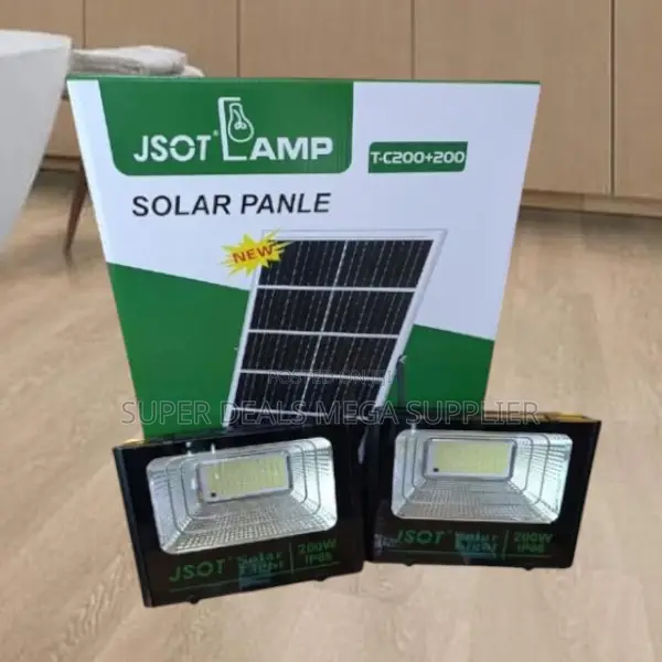 High Power Jsot 300w+300w Solar Floodlight Outdoor Security Lamp Light