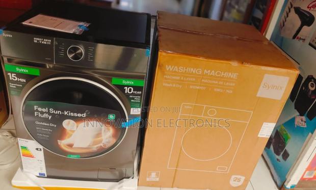 10/7kg Wash and Dry Syinix Washing Machine - main view