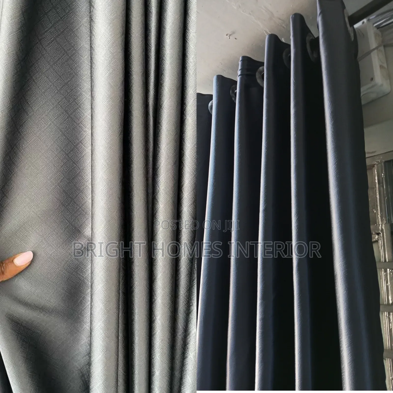Blackout Curtains Both Light and Dark Grey