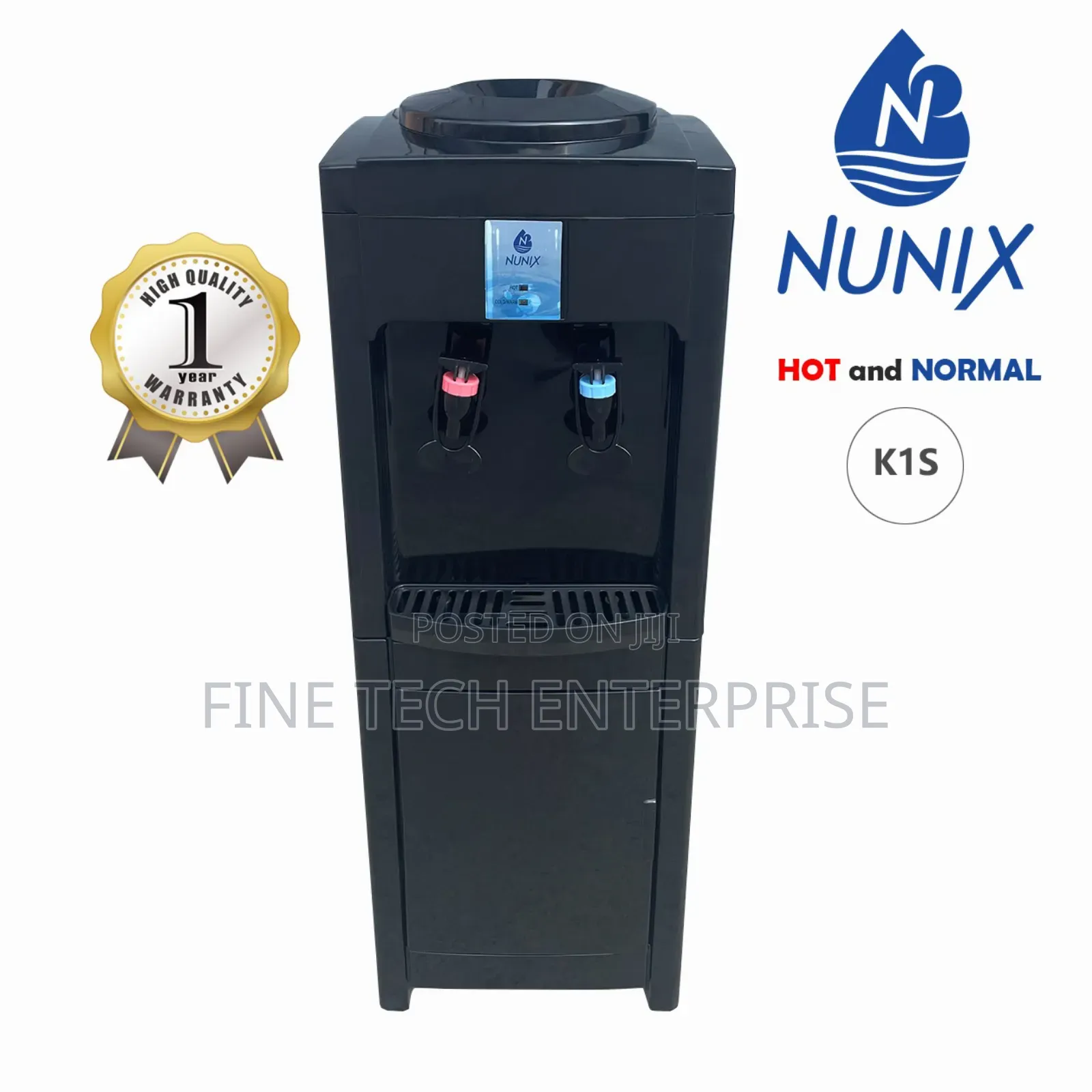 Black Nunix K1s Hot Normal Water Dispenser