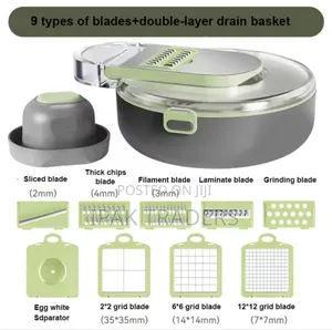 Multi-Functional 9pcs Vegetable Chopper/Cutter