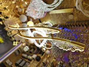 Led Chandelier Gold