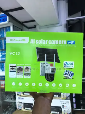 Calus Vc12 Dual 4g Ai Solar Camera Double Lens 6 Light Bulbs 2-in-1