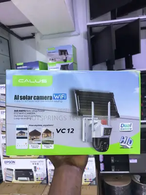 Calus Vc12 Dual 4g Ai Solar Camera Double Lens 6 Light Bulbs 2-in-1