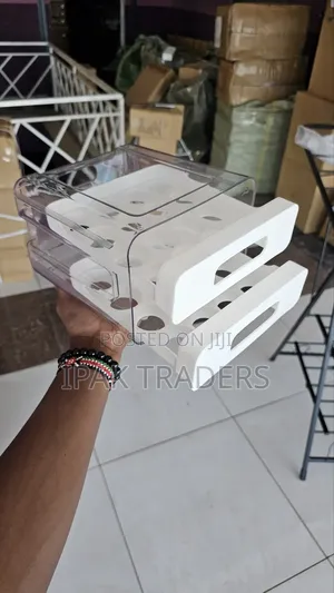 .Acrylic Double Layered Egg Storage Box/Egg Tray Stackable