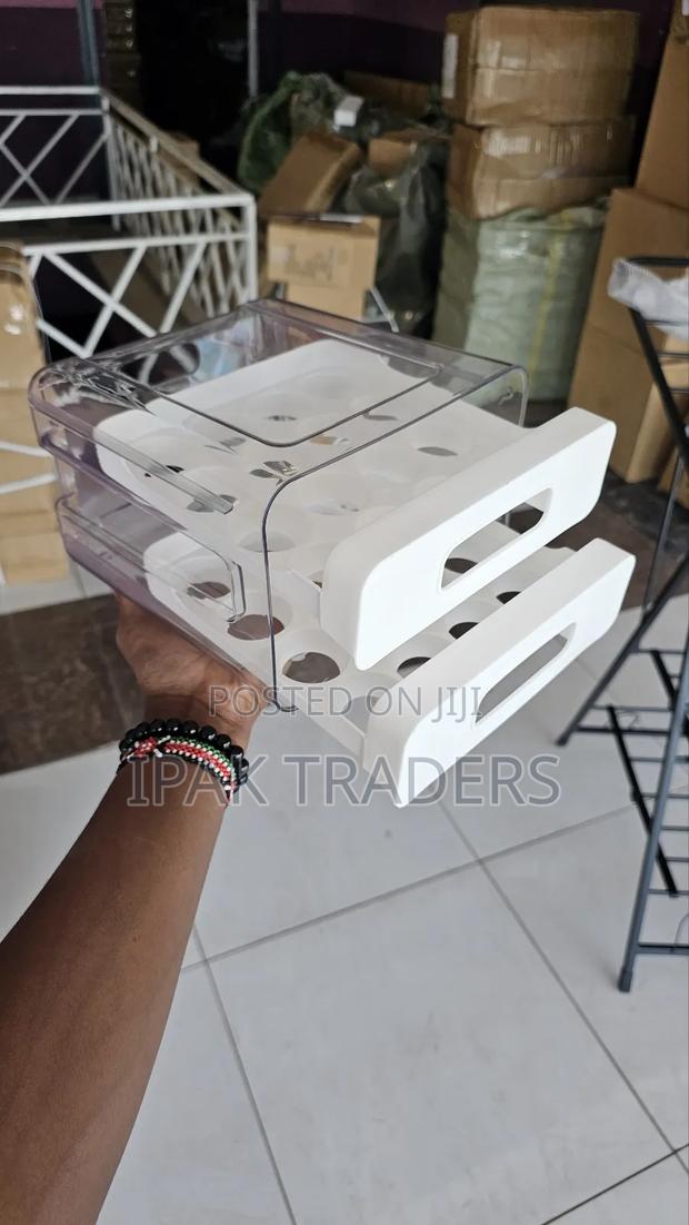 .Acrylic Double Layered Egg Storage Box/Egg Tray Stackable - main view