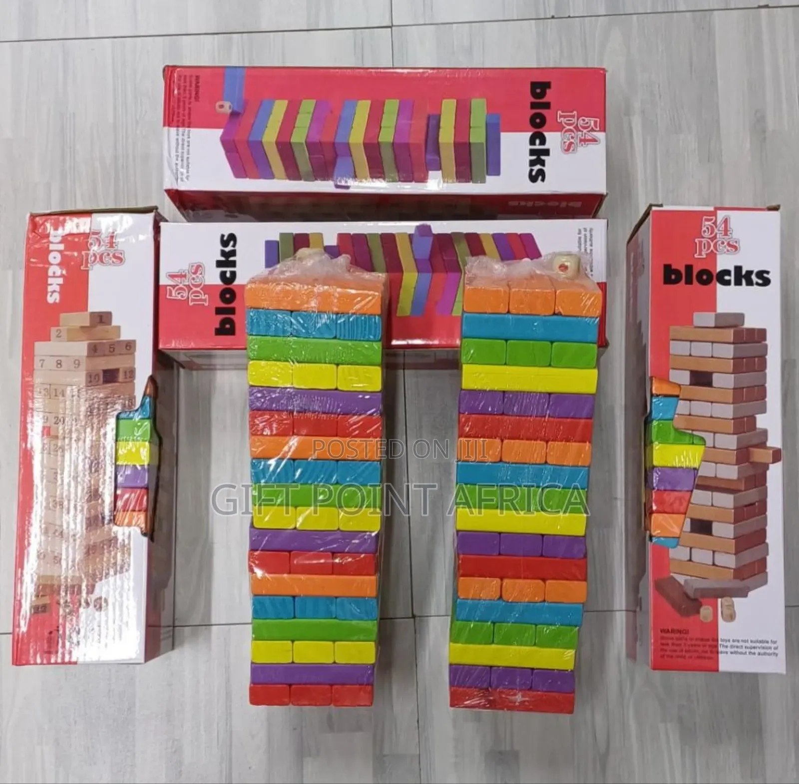 Coloured 54 Pc Jenga Blocks Available For Kids And Adults