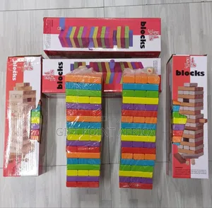 Coloured 54 Pc Jenga Blocks Available For Kids And Adults