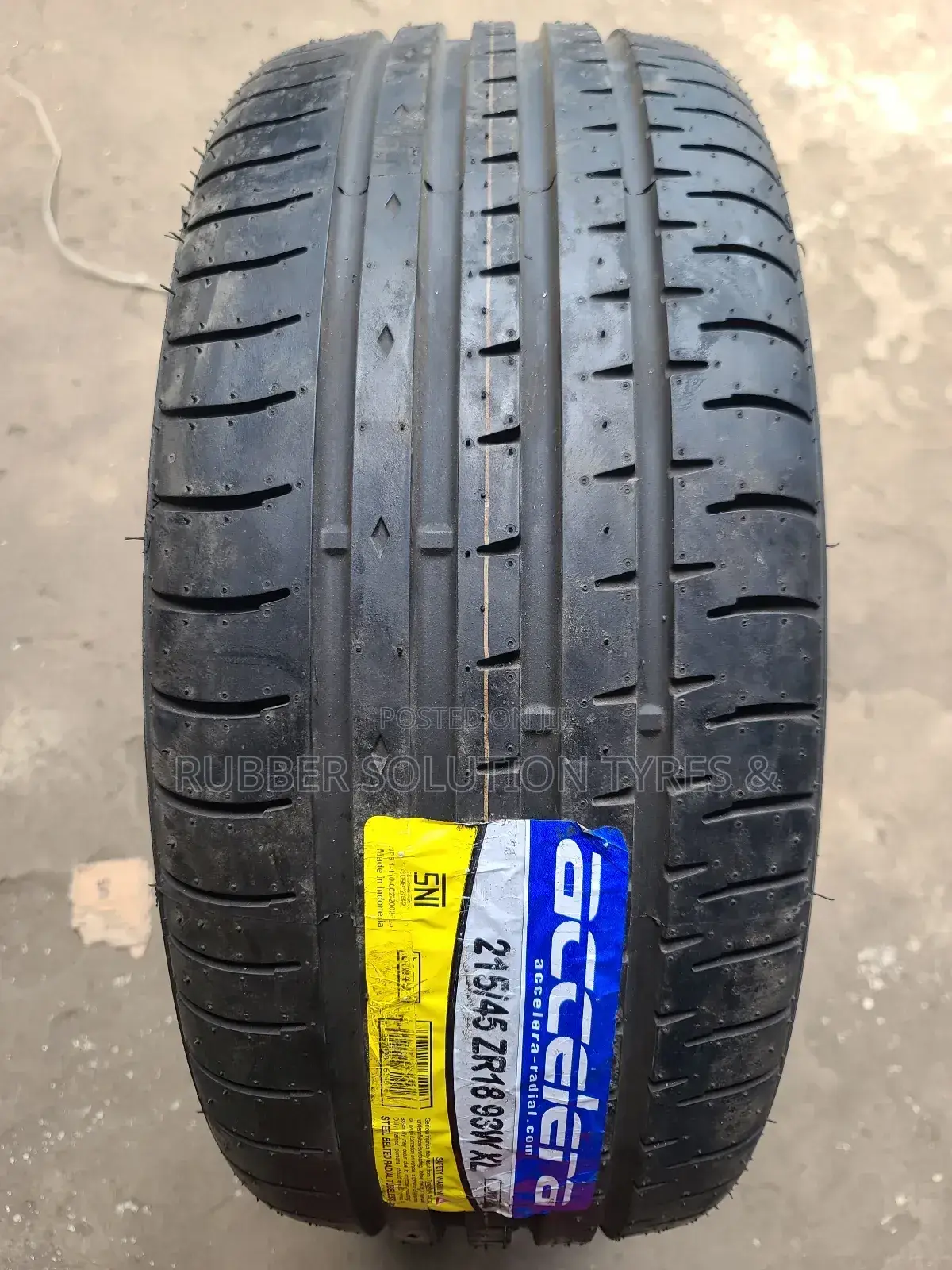 215/45r18 Accelera Tyres 93w X/L [Made in Indonesia]