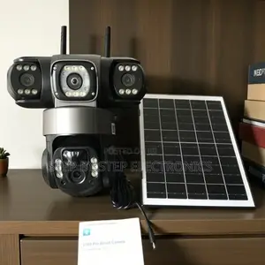 V380 Pro 12mp 4g Triple Lens Solar PTZ Camera With Clear Night Vision