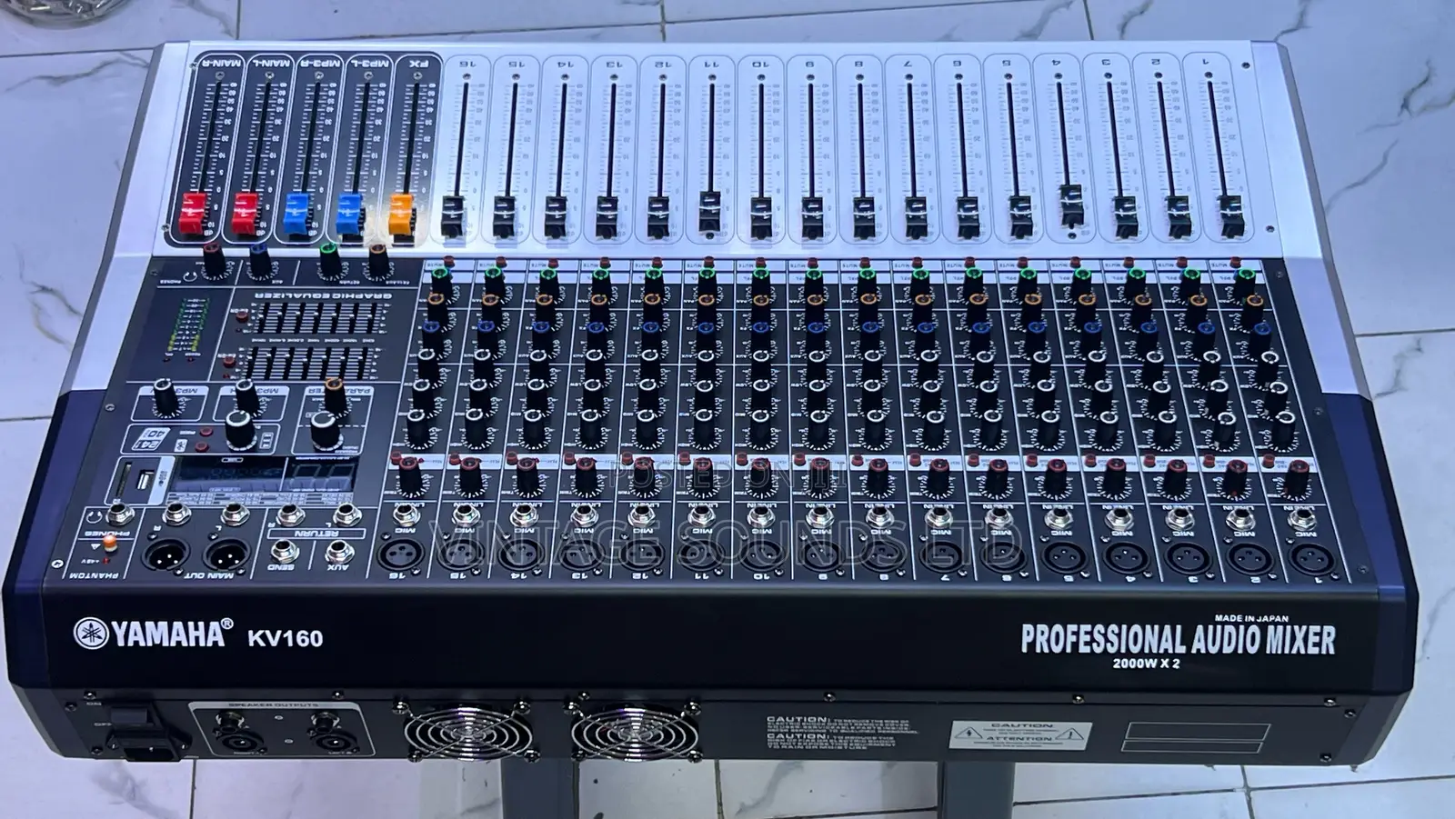 Kv160 16-Channel Powered Audio Mixer With Usb Bluetooth