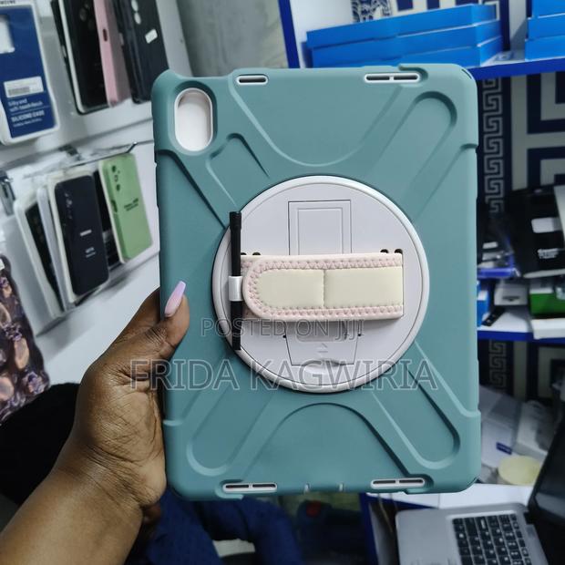 iPad 11th, A16 Rugged Shockproof Back Cover ( Green And Black) - thumbnail 2