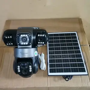 Outdoor V380 Pro 12mp 4g PTZ Triple Lens Solar Camera, Ip66 Waterproof