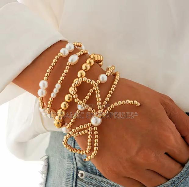 5 PCS Pearl Bow Bangles - main view