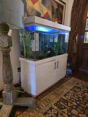 Elegant White Cabinet Aquarium - Full Setup Ready! - thumbnail 2