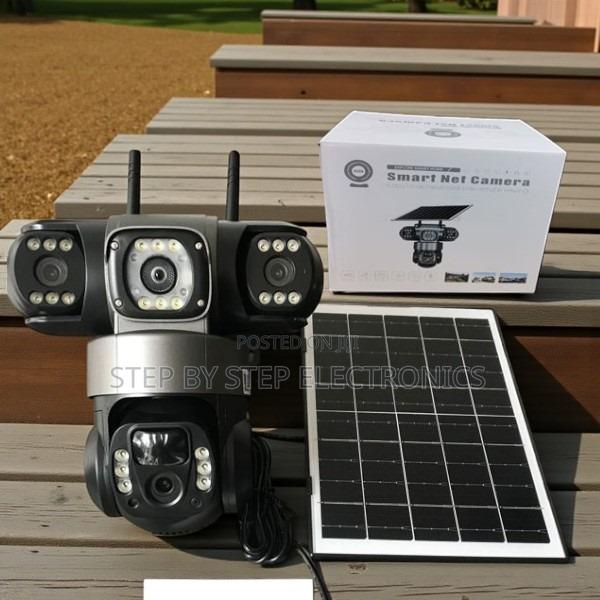 V380 Pro App Solar PTZ 12mp Triple Lens 4g Camera With Human Detection
