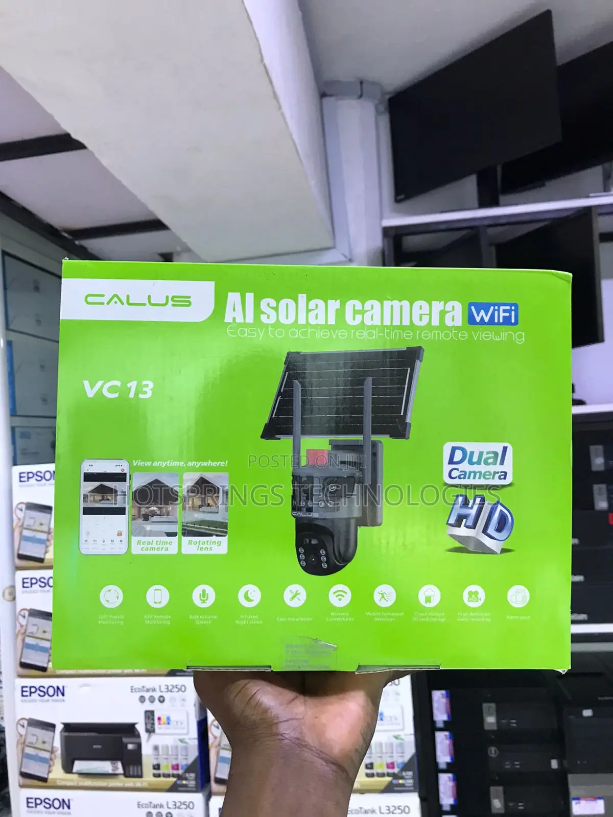Ai Solar 2‐In‐1 3‐Lens Security Camera