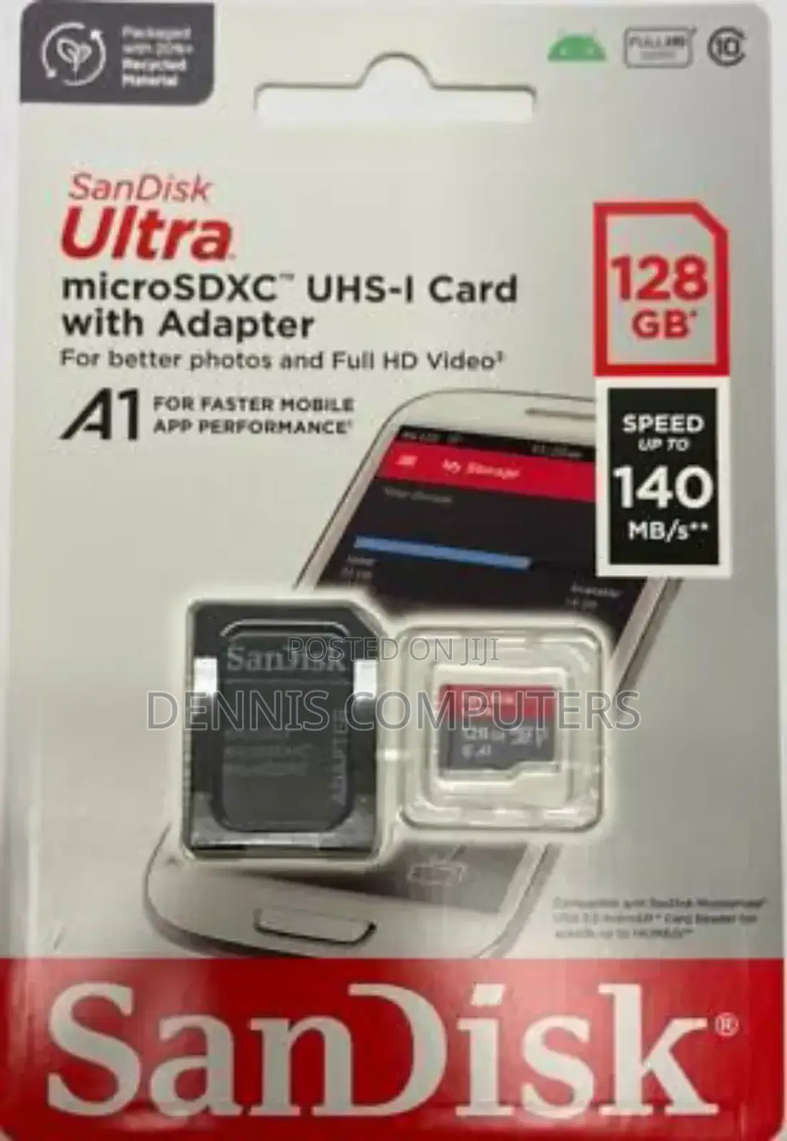 Sandisk Ultra SDHC Uhs-I Card Upto 140mb/S - 128gb