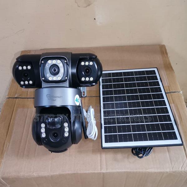 Smart 4g Solar Triple Lens Camera With Alarm Warning Light and Audio