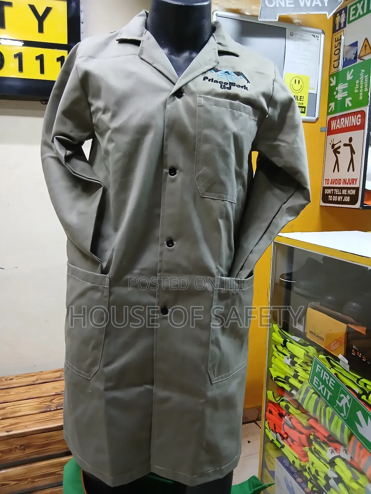 Safety Stiched Dust Coat Heavy Duty Twill